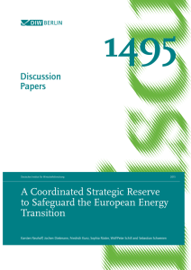 A Coordinated Strategic Reserve to Safeguard the European Energy