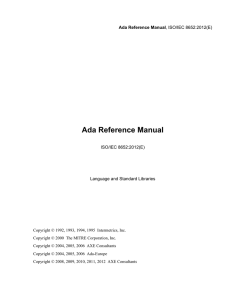 Ada Reference Manual - Ada Conformity Assessment Authority