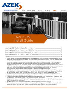 AZEK Rail install guide cable rail section