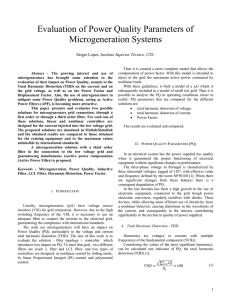 Evaluation of Power Quality Parameters of Microgeneration Systems