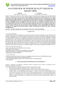 an overview of power quality issues in smart grid
