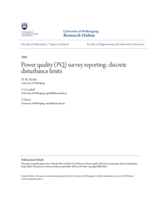 Power quality (PQ) survey reporting: discrete