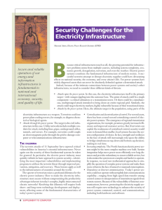 Security Challenges for the Electricity Infrastructure
