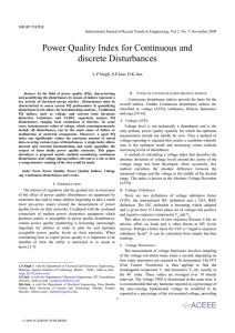 Power Quality Index for Continuous and discrete Disturbances