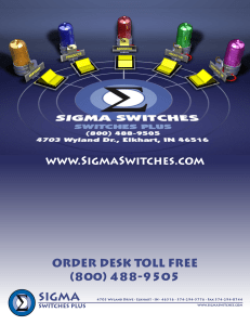General Information | SIGMA SWITCHES / SPDT, SPST. DPST