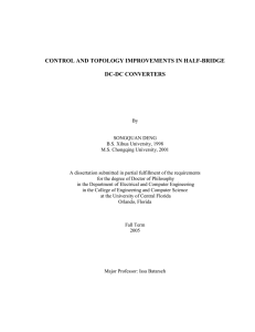 control and topology improvements in half-bridge dc-dc