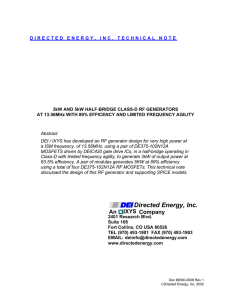 3kW AND 5kW HALF-BRIDGE CLASS-D RF