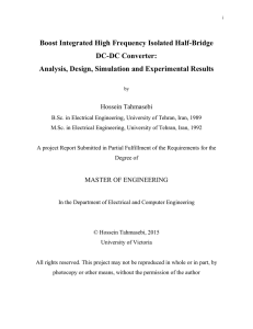 Boost Integrated High Frequency Isolated Half-Bridge DC