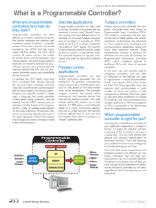 What is a Programmable Controller?