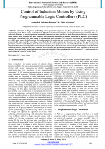 Control of Induction Motors by Using Programmable Logic Controllers