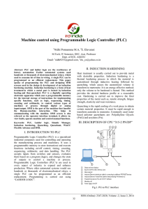 Machine control using Programmable Logic Controller