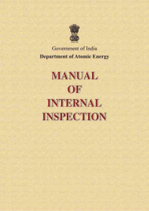 Manual of Internal Inspection