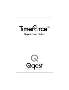 TimeForce Supervisor`s Guide