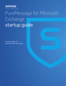 PureMessage for Microsoft Exchange startup guide
