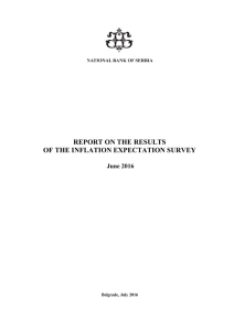 report on the results of the inflation expectation survey