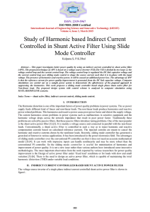 Study of Harmonic based Indirect Current Controlled in Shunt Active
