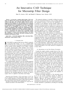 An Innovative CAD Technique For Microstrip Filter Design