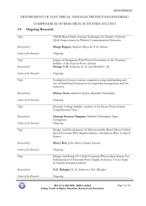 compendium of research activities 2012/2013