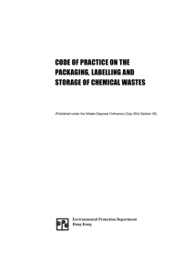 Code of Practice on the Packaging, Labelling and Storage of Chemical