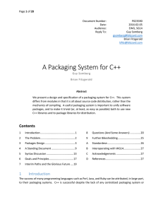 A Packaging System for C++ - Open