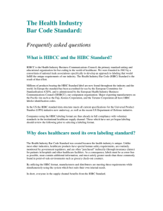 The Health Industry Bar Code Standard