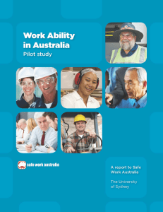 Work Ability in Australia – Pilot Study