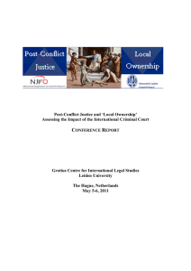 Conference Report - Grotius Centre for International Legal Studies