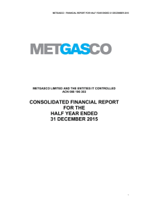 2016.02.02 Financial Report Half Year ended Dec 2015