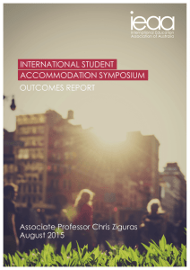 outcomes report international student accommodation