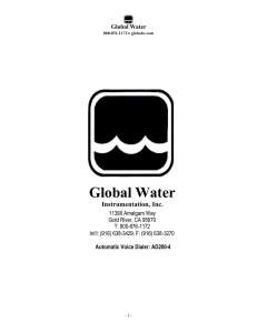AD200-4 Autodialer Manual - Global Water Instrumentation