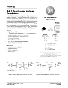 NCP630 3.0 A Fast Linear Voltage Regulators