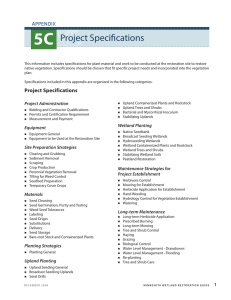 Project Specifications - Minnesota Board of Water and Soil Resources