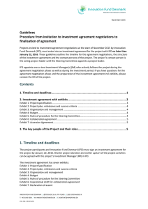 Guidelines for investment agreement negotiations