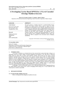 A Overlapping Carrier Based SPWM for a 5