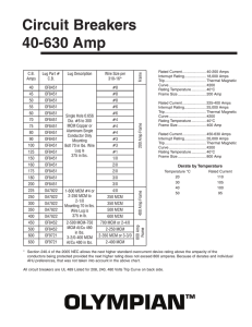 Circuit Breakers 40-630 Amp