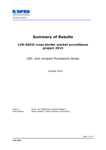 LVD ADCO – LED and Compact Fluorescent Lamps Project