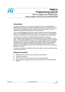 Programming manual - STMicroelectronics