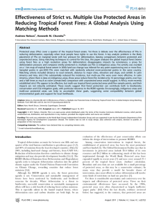 Effectiveness of Strict vs. Multiple Use Protected Areas in