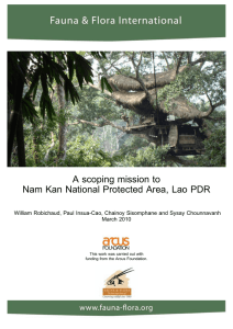 A scoping mission to Nam Kan National Protected Area, Lao PDR