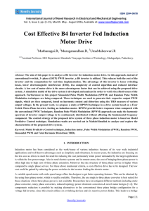 Cost Effective B4 Inverter Fed Induction Motor Drive