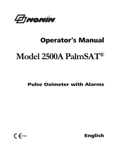 Model 2500A PalmSAT Operator`s Manual