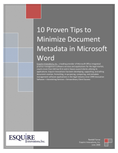 10 Proven Tips to Minimize Document Metadata in Microsoft Word