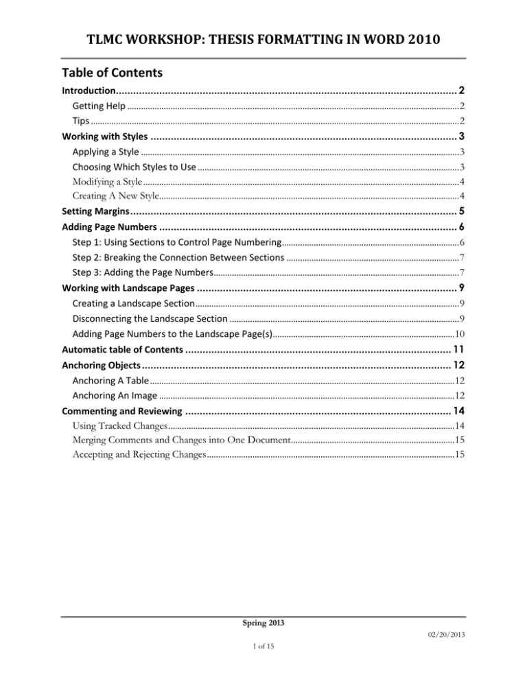 dissertation word use