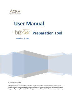 User Manual - BizFinx Portal