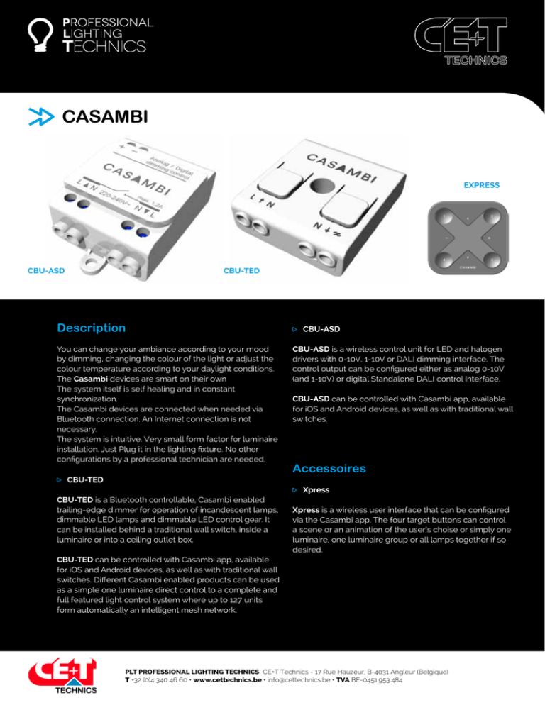 CASAMBI TED AC High Voltage Controller