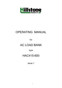 omhac415-600 - Hillstone Load Banks