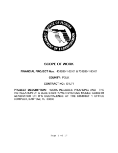 scope of work - Florida Department of Transportation