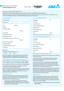 ANZ KiwiSaver Scheme Switch Request Form