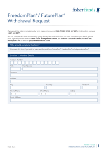 FreedomPlan FuturePlan Withdrawal Request Form
