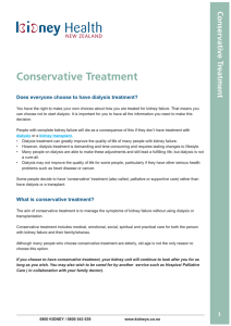 Conservative Treatment - (choosing not to have dialysis)